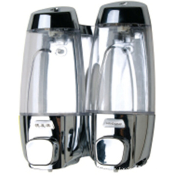 Durable Modeling 400ml*2 Wholesale Silver Plastic Soap Dispenser